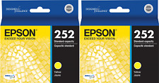 New Genuine Epson 252 Y 2PK Ink Cartridges Bag WF Series WF-7720DTWF  picture