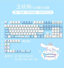Cinnamoroll PBT Keycap Computer Mechanical Keyboard Button 126 Keys for Keypads picture