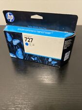 Genuine HP 727 Cyan 130ml B3P19A DesignJet T1500 T920 T2500 BRAND NEW SEALED H25 picture