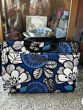 VERA BRADLEY Slim 16” Blue Bayou Floral Neoprene Laptop Case Pockets Handles picture