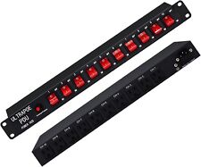 10 Outlets 1U Rack Mount Power Strip 100-240V/15A/1800 Joules For Network Server picture