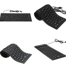 Waterproof Silicone Keyboard Foldable Flexible USB Dustproof DirtProof Full Size picture