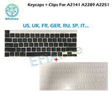 Laptop A2141 A2289 A2251 Keycaps w/ Clips For Macbook Pro Retina 16