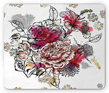 Ambesonne Floral Leaves Mousepad Rectangle Non-Slip Rubber picture