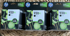 HP 920XL Black Ink Cartridge X3  (CD975AN) Sealed BRAND NEW RARE HTF  picture