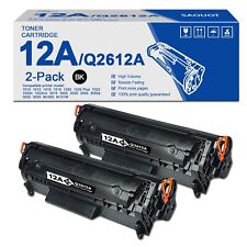12A | Q2612D Toner Cartridge Replacement for HP Q2612A 1010 1020 3015, 2 Black picture