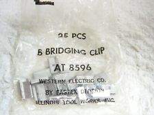 25-Pack Bridging Clip 66 Punch Down Wiring Block Metal Bridge  AT8596 AT&T  NOS picture