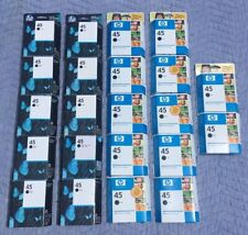 Lot of 22 HP Genuine Black Ink 51645A Sealed Boxes Dates: 2007 Thru 2019 picture