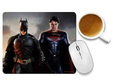 Superman with Batman Mouse pad Non-Slip Rubber Base Rectangle Gaming Mousepad picture
