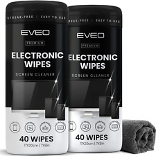 Electronic Wipes Streak-Free for Screen Cleaner & Smart Watch [2 Pack x 40] TV S picture