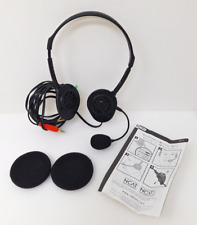Labtec C-322 Stereo Headset Headphones w/ Boom Microphone PC Voice Access Noise picture