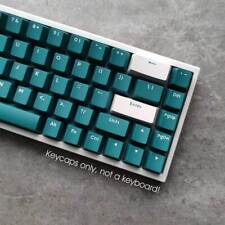 Dark Green White PBT Double-shot Keycap Set Spring Theme for Cherry MX Keyboards picture