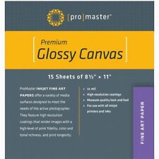 Promaster Fine Art Inkjet Canvas - Glossy - 8 1/2 x 11'' - 15 Sheets picture