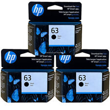 3 Black HP 63 3pack Black Ink Cartridges New Genuine picture