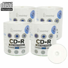 400 Smartbuy CD-R 52X 700MB/80Min White Inkjet Printable Blank Recording Disc picture