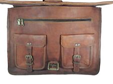 Large Brown Genuine Leather Inner Pockets Laptop Bag/Travel Bag picture