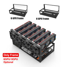 4/6/8/12 GPU Miners Open Air Mining Rig for ETC Minercase Computer Frame US picture