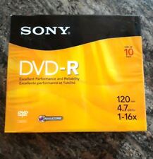 Sony DVD-R DVD Recordable Disc 10 Pk 120 Min. Sealed NEW picture