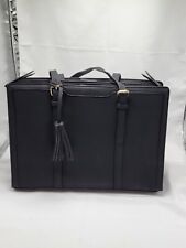 NEW PRICE Ecosusi Black Leather Laptop Messenger Bag W Straps Eco Friendly  picture