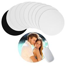 Sublimation Blank Mouse Pad 10 pcs White Round Rubber Mouse Mat for DIY Craft... picture