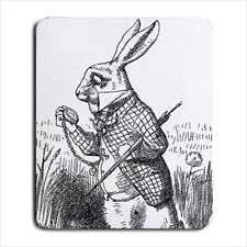 White Rabbit I'm Late Alice In Wonderland Art Mouse Pad Mat Mousepad New picture