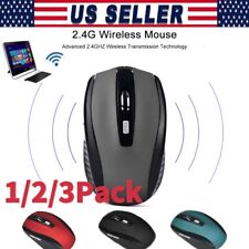 2 Wireless Optical Mouse Mice 2.4GHz USB Receiver For Laptop PC Computer DPI USA picture