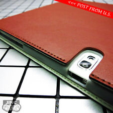 Brown Genuine Cow Leather Book Case Cover for Apple iPad 2 iPad2 Wi-Fi 4G LTE picture