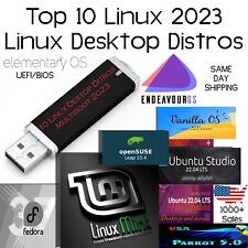 Linux 10 in 1 USB Installer UEFI/BIOS Best Value Ubuntu, Mint, Fedora, USA picture