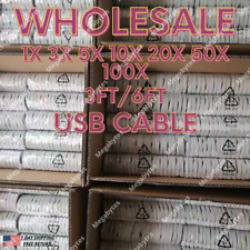 For iPhone 100x USB Charging Cable Charger Charge Power Sync Cord Bulk Wholesale picture