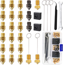 24PCS Ender 3 V2 Nozzles 3D Printer Extruder Hardened Steel Nozzle 0.4mm Brass picture