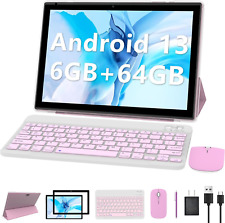 Android 13 Tablet with Keyboard, 2 in 1 Tablet 10.1 Inch, 6GB RAM+64GB ROM/512GB picture