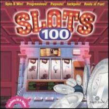 Slots 100 PC CD Vegas-style reel slot machines jackpot coin payoff gambling game picture