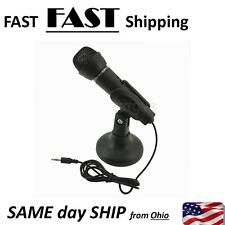 Black hotsale 3.5mm Mini Studio Speech Mic Microphone w Stand picture