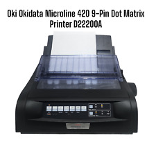 OKI MICROLINE 420 9-Pin Dot Matrix Printer - ML420 D22200A - BLACK | Power Cable picture