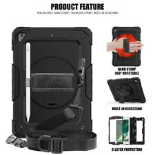 FULL-BODY Hybrid Armor 360 Rotating Stand & Strap For iPad 10.2'' 2019 7th Gen picture