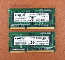 8GB Total DDR3 Crucial by Micron 1600 So-Dimm 1.35V (2pk) 4GB Laptop Ram Memory picture