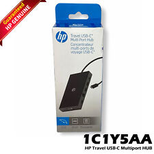 Genuine HP Travel USB C VGA Multi Port Hub Us Black 1C1Y5AA#ABA_OB 1C1Y5AA picture
