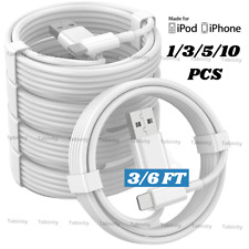 USB Charger Wire Cord 3Ft 6Ft For iPhone 14 13 12 11 XR X 8 7 6 5 Plus Cable Lot picture