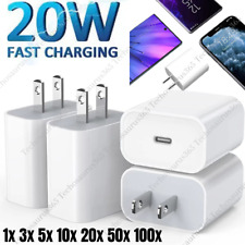 100X Lot 20W USB-C Type C Fast Charger Power Adapter Block For iPhone Android LG picture
