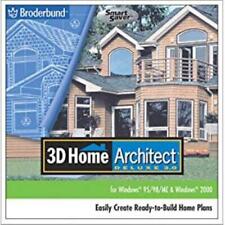 3D Home Architect Deluxe 3 PC CD plan design build house interior exterior tools picture