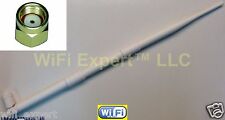 White 2.4GHz 9dBi High Gain 802.11B/G/N Screw-on RP-SMA Wireless WiFi Antenna US picture
