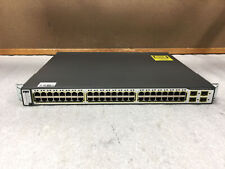 Cisco Catalyst 3750 Series PoE-48 WS-C3750-48PS-S V08 Switch, with Rack Ears picture