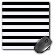 3dRose Black and White Stripes MousePad picture