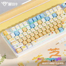 Thick Cheese Theme PBT Keycaps Round Key OQO For Mechanical Keyboard 132KEYS SET picture