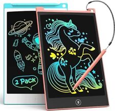 TECJOE 2 Pack LCD Writing , 8.5 Inch Colorful Doodle Board Drawing picture