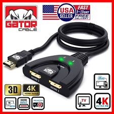 4K HDMI 2.0 Cable Auto Switch Switcher Splitter Adapter 2 In to 1 Out Devices picture