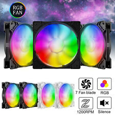 RGB PC Computer Case Game Cooling Fans Silient Air Cooler Fans 4-Pin 120mm Quiet picture