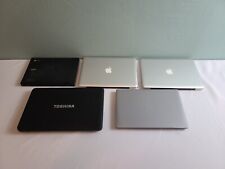 Lot of 5  Laptops for Parts or Repair Dell Latt 5411, 2 Apple Mac, ACER, Toshiba picture