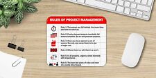 Rules Of Project Management Mouse Pad 9.5
