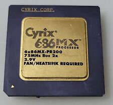 Vintage Rare Cyrix 6x86MX-PR200 75MHz Bus 2X Processor Collection/Gold Recovery picture
